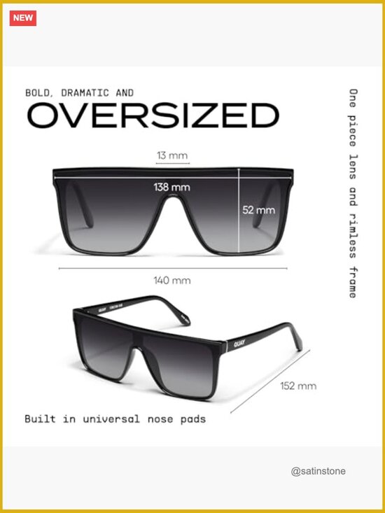 Oversized Shield Non-Polarized Sunglasses with UV Protection main image 6